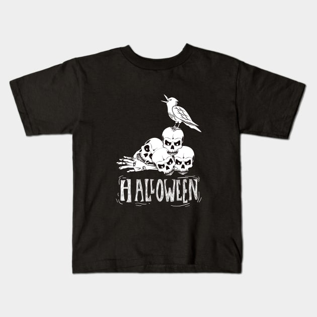 halloween Kids T-Shirt by attire zone